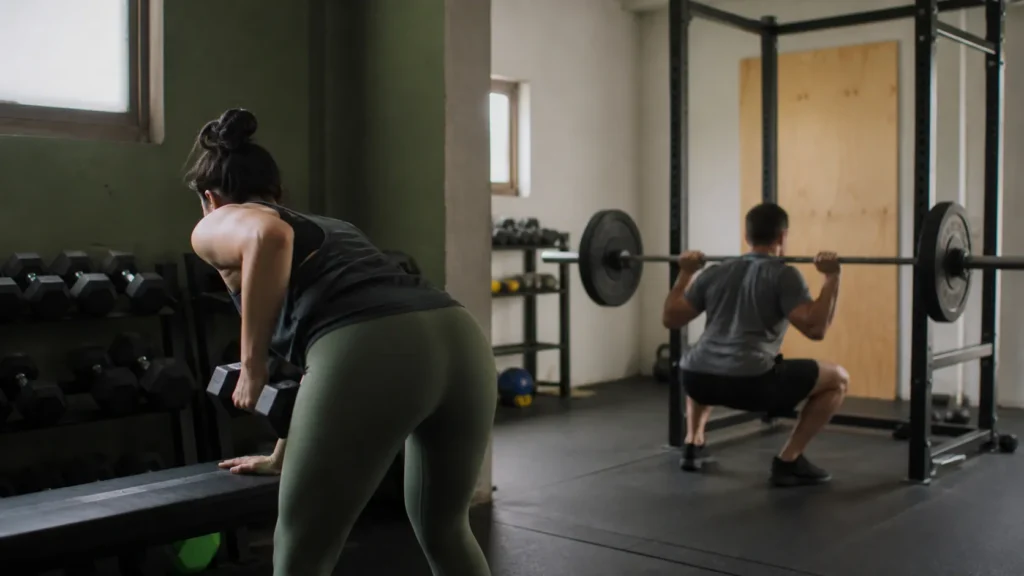 Illustrative fitness scene showing a calm, practical approach to training habits.