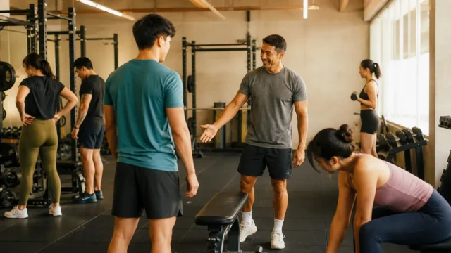 Illustrative lifestyle fitness scene showing an ordinary, sustainable training routine.